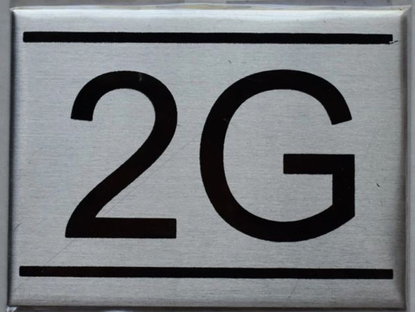 APARTMENT NUMBER Sign2G -BRUSHED ALUMINUM APARTMENT NUMBER Sign2G -BRUSHED ALUMINUM
