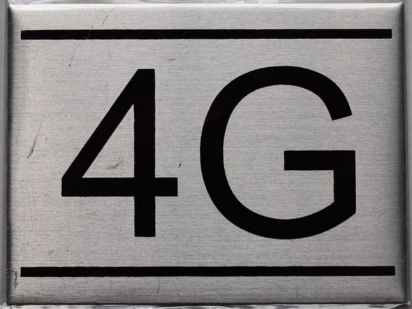 APARTMENT NUMBER Sign4G -BRUSHED ALUMINUM APARTMENT NUMBER Sign4G -BRUSHED ALUMINUM