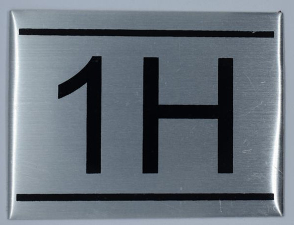 APARTMENT NUMBER Sign1H -BRUSHED ALUMINUM APARTMENT NUMBER Sign1H -BRUSHED ALUMINUM