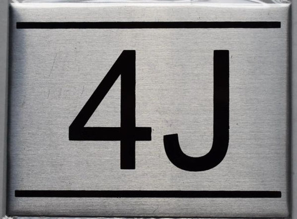 APARTMENT NUMBER Sign4J -BRUSHED ALUMINUM APARTMENT NUMBER Sign4J -BRUSHED ALUMINUM