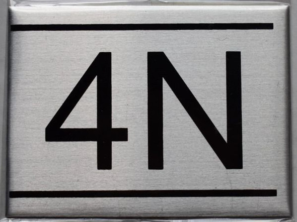 APARTMENT NUMBER Sign4N -BRUSHED ALUMINUM APARTMENT NUMBER Sign4N -BRUSHED ALUMINUM