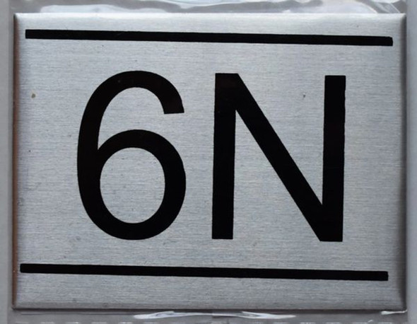 APARTMENT NUMBER Sign6N -BRUSHED ALUMINUM APARTMENT NUMBER Sign6N -BRUSHED ALUMINUM