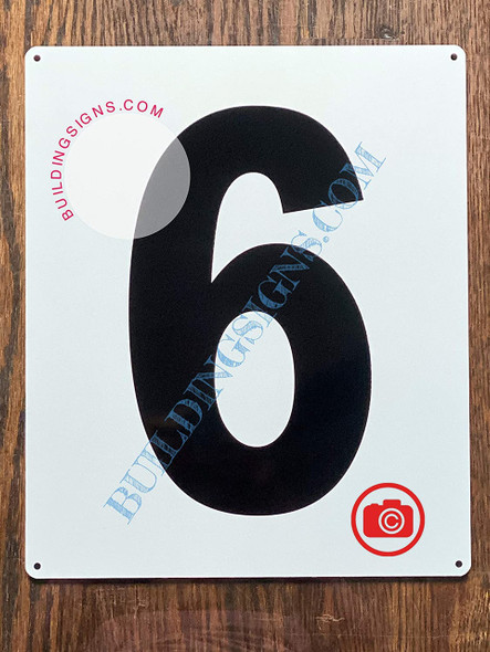 Large Number 6 Sign -Metal SignParking LOT Number Sign Large Number 6 Sign -Metal SignParking LOT Number Sign