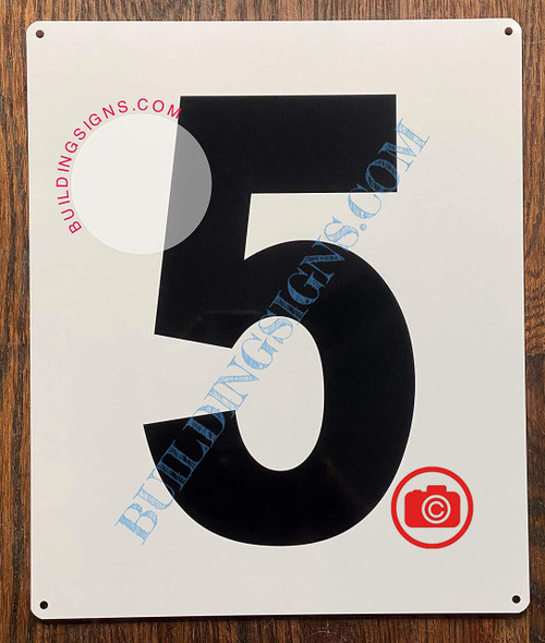 Large Number 5 Sign -Metal SignParking LOT Number Sign