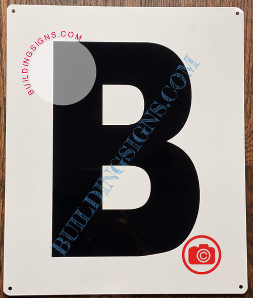 Large Letter B -Metal SignParking LOT Sign Large Letter B -Metal SignParking LOT Sign
