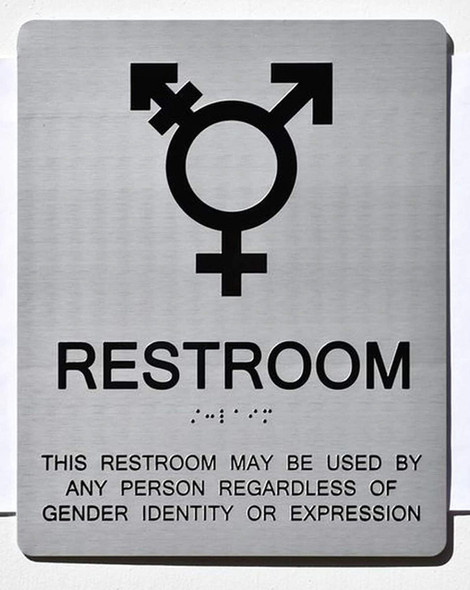 Gender Neutral Symbols Restroom Wall Sign Gender Neutral Symbols Restroom Wall Sign