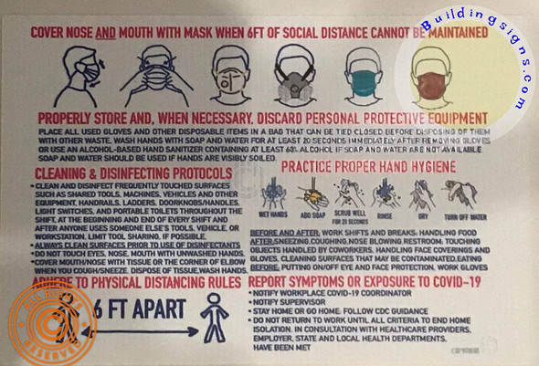 Construction SITE COVID19 Signage -DOB Sign Construction SITE COVID19 Signage -DOB Sign