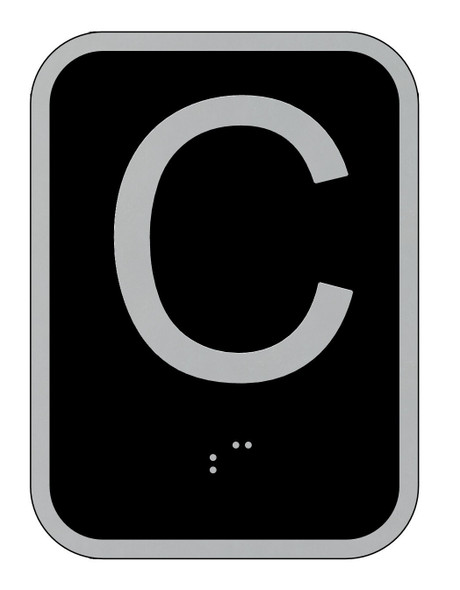 Elevator floor number C sign- Elevator Jamb Plate C Elevator floor number C sign- Elevator Jamb Plate C