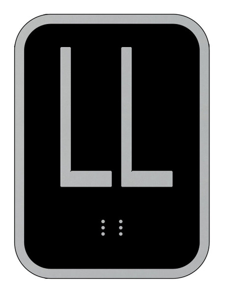 Elevator floor number LL sign- Elevator Jamb Plate LL Elevator floor number LL sign- Elevator Jamb Plate LL