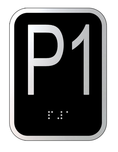 Elevator floor number P1 sign- Elevator Jamb Plate P1 Elevator floor number P1 sign- Elevator Jamb Plate P1