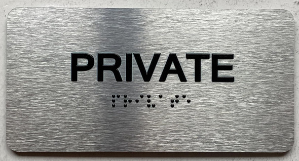 PRIVATE SIGN WITH RAISED LETTERS