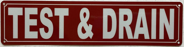 TEST AND DRAIN SIGN