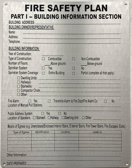 HPD FIRE SAFETY PLAN  SIGNS