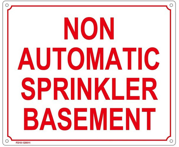 NON AUTOMATIC SPRINKLER BASEMENT NON AUTOMATIC SPRINKLER BASEMENT