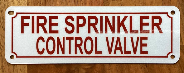 FIRE SPRINKLER CONTROL VALVE SIGN