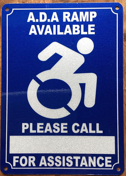 A.D.A RAMP AVAILABLE PLEASE FOR ASSISTANCE SIGN