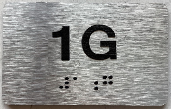 APT NUMBER 1G SIGN-UNIT NUMBER SIGN WITH RAISED LETTERS