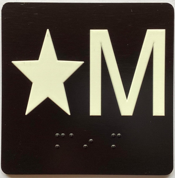 ELEVATOR FLOOR NUMBER THE LEXINGTON AVE LINE (STAR M- STAR MEZANINE) SIGN