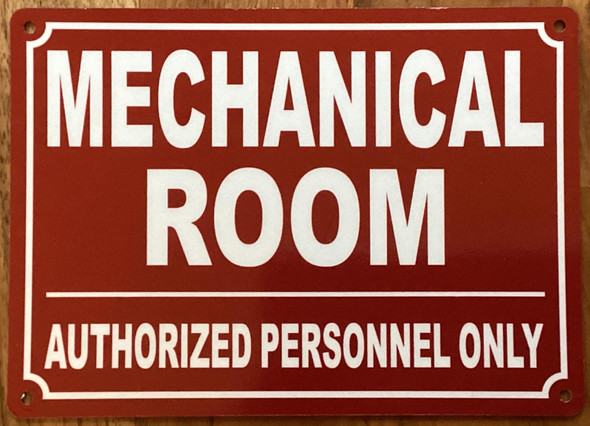 MECHANICAL ROOM SIGN
