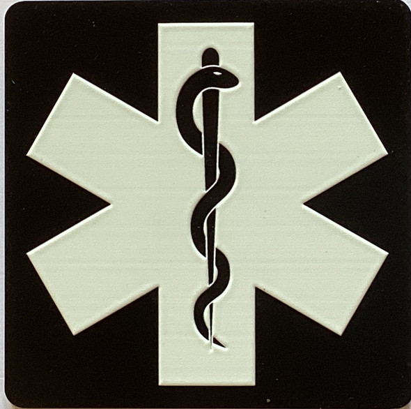 Elevator Jamb Plate STAR OF LIFE Sign