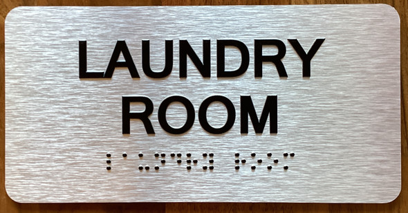 Laundry Room Sign with Raised Letters & Grade 2 Sign