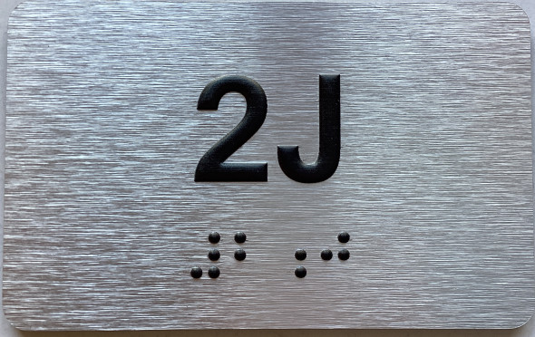 APT# 2J SILVER Sign