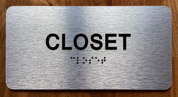 The Closet Sign with Raised Letters & Grade 2 Sign