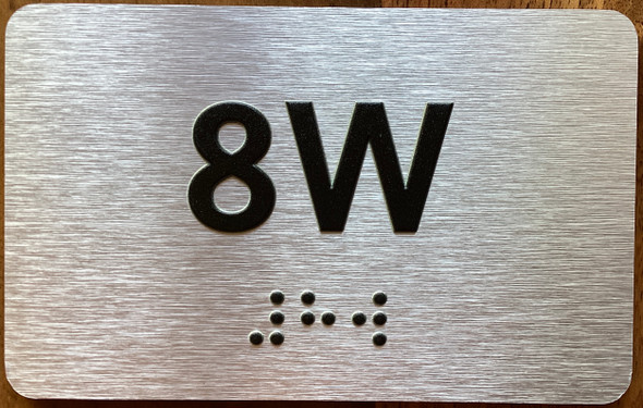Apartment Number 8W Sign