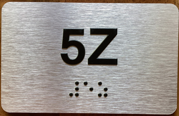 Apartment Number 5Z Sign