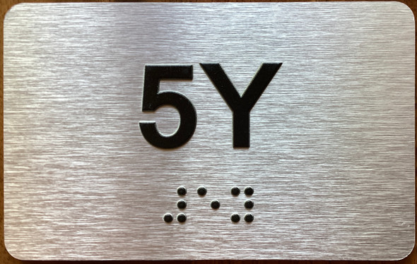 Apartment Number 5Y Sign