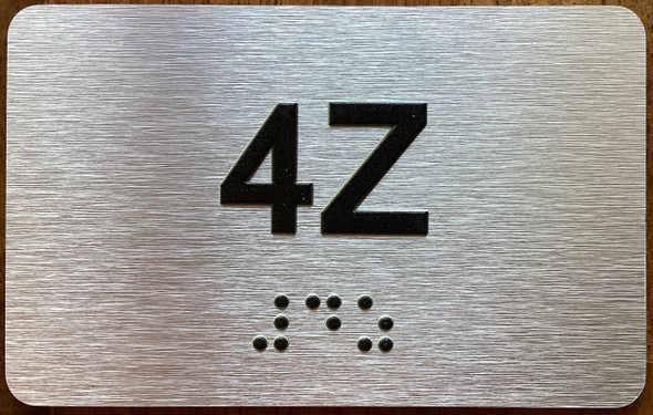 Apartment Number 4Z Sign
