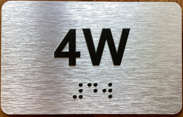 Apartment Number 4W Sign
