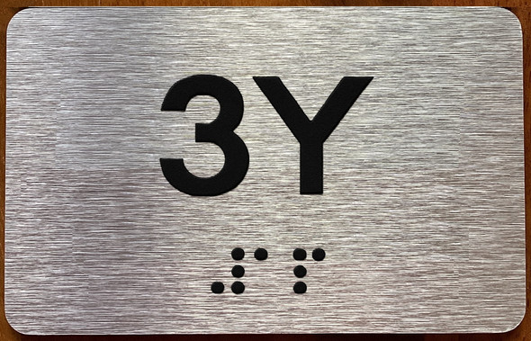Apartment Number 3Y Sign