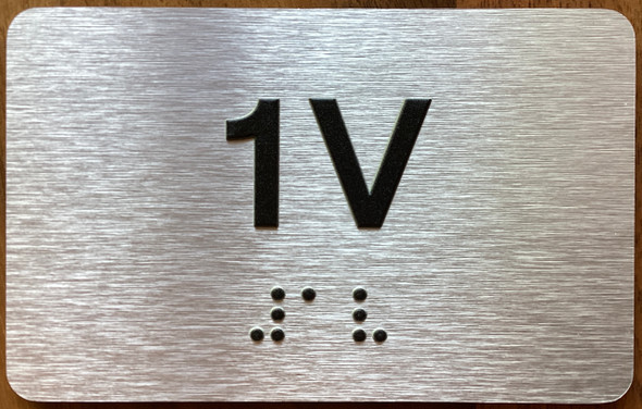 Apartment Number 1V Sign