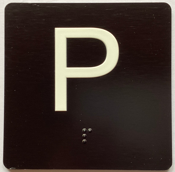 P Sign with Raised Letters Sign