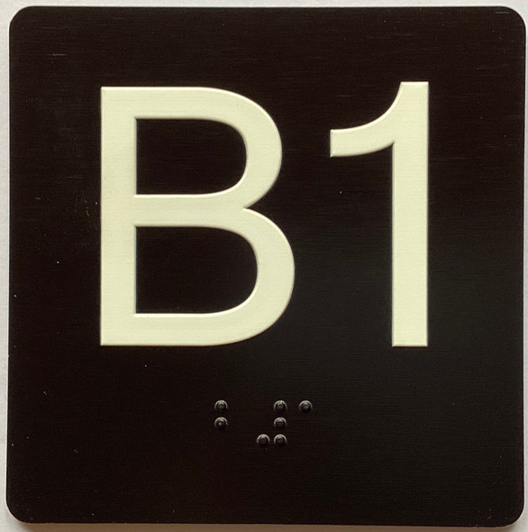 B1 Sign Elevator Jamb Plate Sign