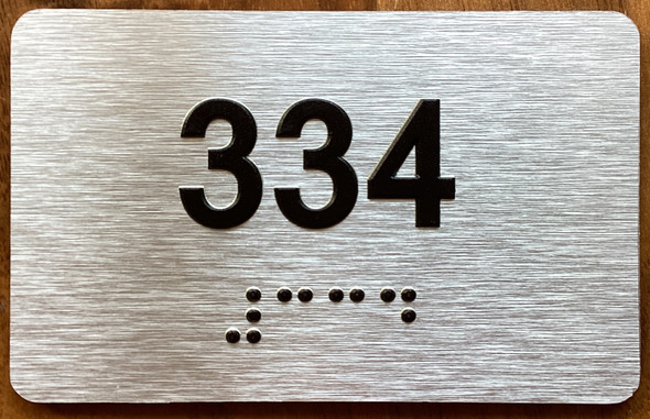 Apartment number 334 Sign