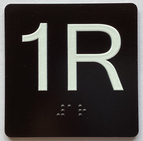 1R Elevator Jamb Plate Sign