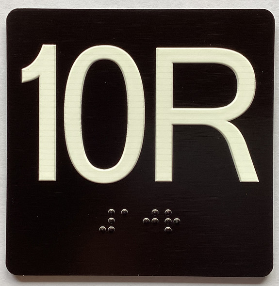10R Elevator Jamb Plate Sign