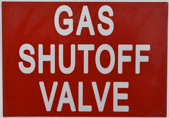Gas Shut-Off Valve Sticker Gas Shut-Off Valve Sticker