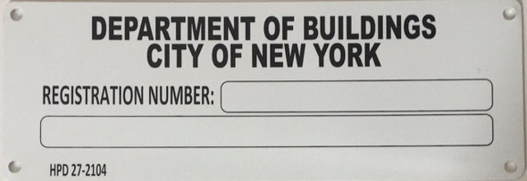 HPD Building registration Number HPD Building registration Number