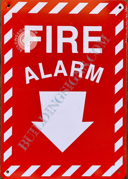 Fire Alarm with Arrow Down Fire Alarm with Arrow Down