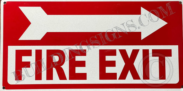 FIRE EXIT Right Arrow   Sign FIRE EXIT Right Arrow   Sign