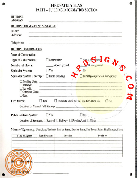 LOBBY FIRE SAFETY PLAN HPD NYC