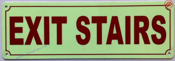 Photoluminescent EXIT STAIRS/GLOW IN THE DARK EXIT STAIRS Photoluminescent EXIT STAIRS/GLOW IN THE DARK EXIT STAIRS