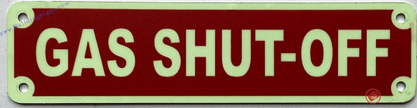 Photoluminescent GAS SHUT-OFF/GLOW IN DARK GAS SHUT-OFF Photoluminescent GAS SHUT-OFF/GLOW IN DARK GAS SHUT-OFF