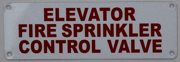 ELEVATOR FIRE SPRINKLER CONTROL VALVE