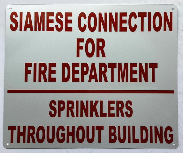 SIAMESE CONNECTION FOR FIRE DEPARTMENT- Sprinkler Throughout Building SIAMESE CONNECTION FOR FIRE DEPARTMENT- Sprinkler Throughout Building