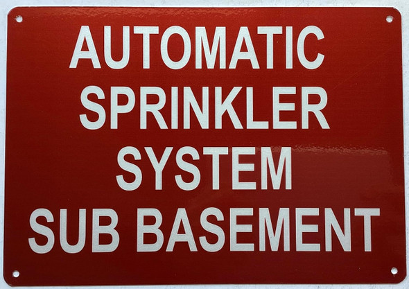 AUTOMATIC SPRINKLER SYSTEM SUB BASEMENT AUTOMATIC SPRINKLER SYSTEM SUB BASEMENT