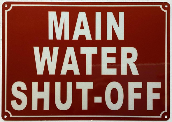 Main Water Shut-Off Main Water Shut-Off
